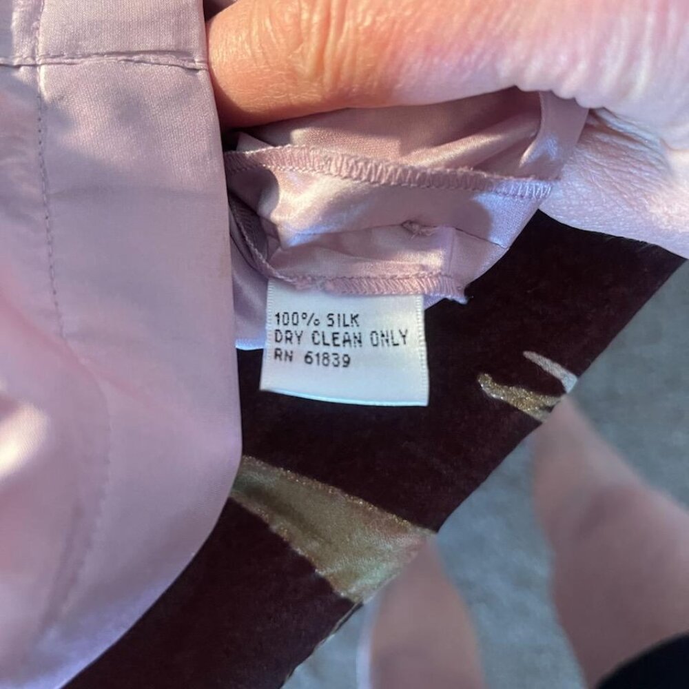 RARE Rickie Freeman- Teri Jon-100% Silk-Lilac Special Occasion Dress-Size M - Picture 7 of 8
